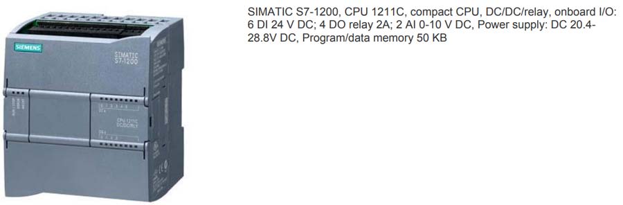 مروری بر پردازنده 1211C DC/DC/Relay پی ال سی 1200 زیمنس، کد فنی 6ES7211-1HE40-0XB0